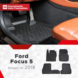 3D Fussmatten passend für Ford Focus 4 (4.Gen) Baujahr 2018-2023