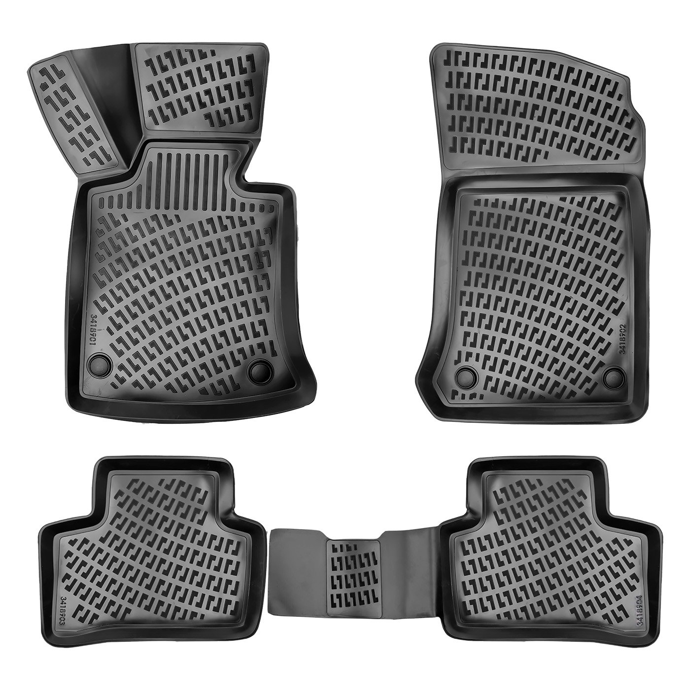 3D Auto Fussmatten Set passend für Mercedes GLK X204 Baujahr 2008-2015