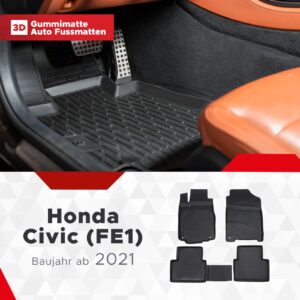 3D Fußmatten passend für Honda Civic (Fe1) ab 2021