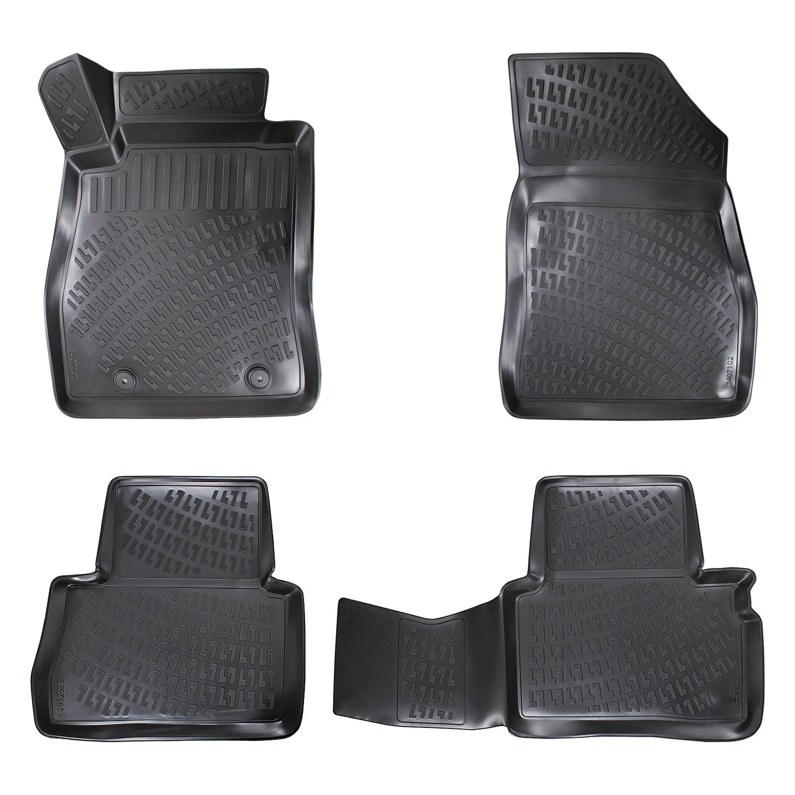 3D Auto Fussmatten Set passend für Nissan Juke (1.Gen) Baujahr 2010-2018