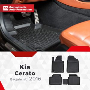 3D Fußmatten passend für Kia Cerato ab 2016