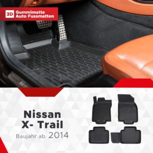 3D Fußmatten passend für Nissan X-trail ab 2014