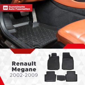 3D Fußmatten passend für Renault Megane 2 2002-2009- exklusiv