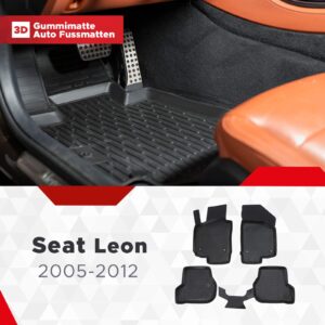 3D Fußmatten passend für Seat Leon 2005-2012