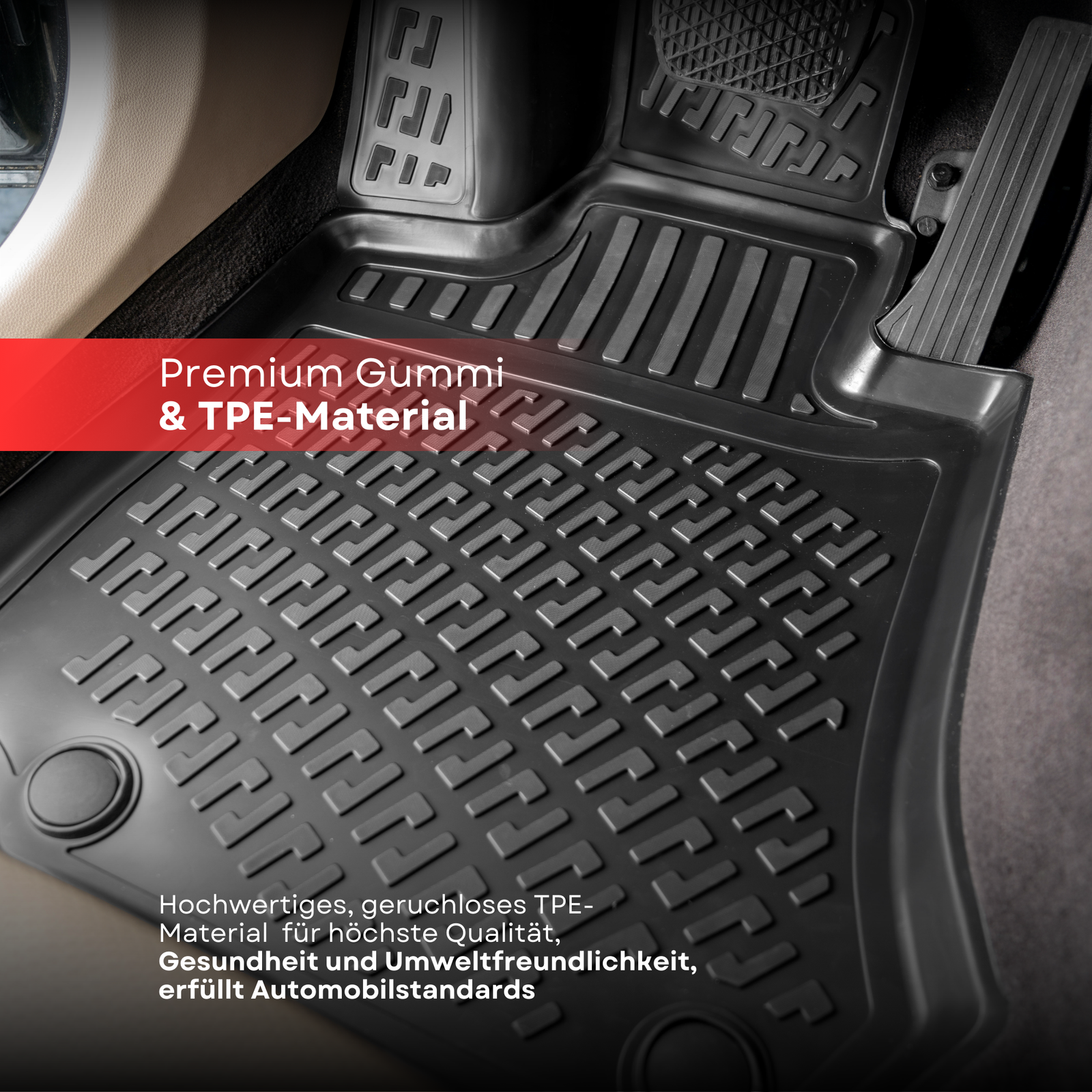3D Auto Fussmatten Set passend für Mitsubishi Outlander Baujahr 2012-2021