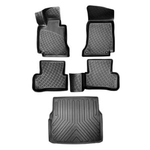 3D Auto Gummimatten & Kofferraumwanne Set für Mercedes C Klasse T205 Kombi Estate Baujahr 2014-2021