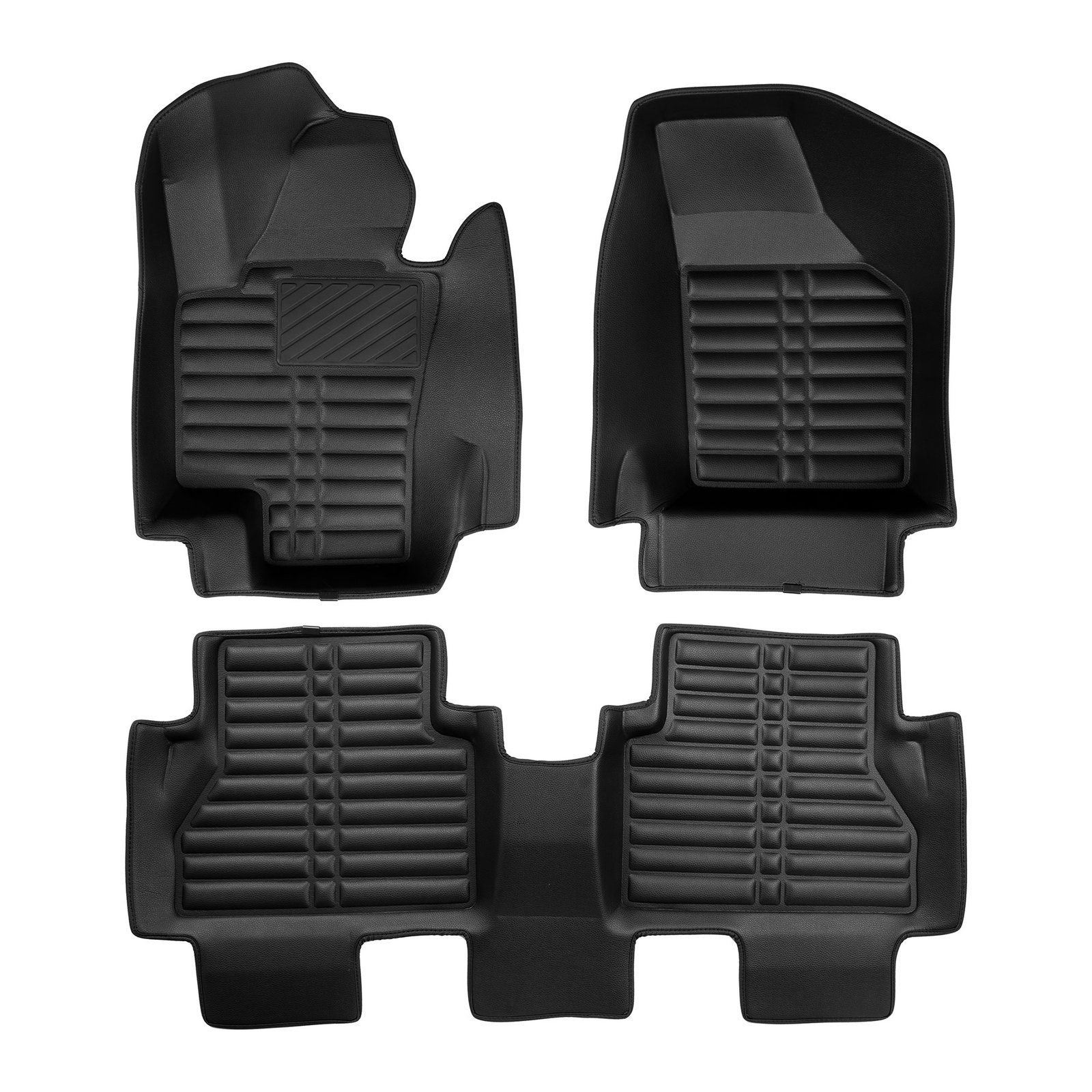 5D Premium Auto Fussmatten TPE Set passend für Seat Alhambra (2.Gen) für 5 Sitze Baujahr ab 2010