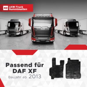LKW Gummi Fussmatten 3D Passend für DAF XF Serie Baujahr ab 2013