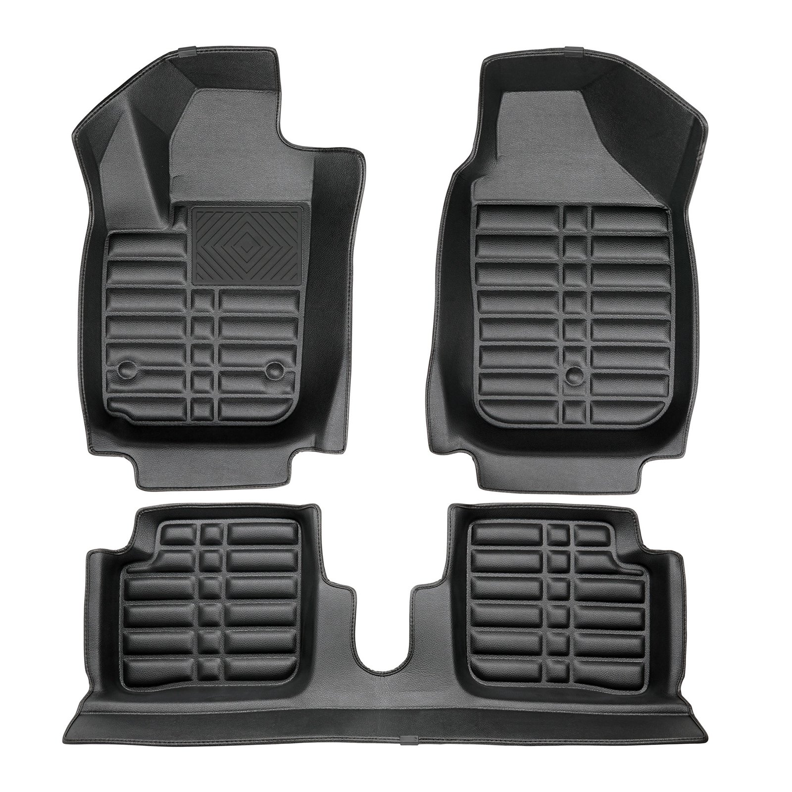 5D Premium Auto Fussmatten TPE Set passend für Fiat 500 Baujahr 2009-2018
