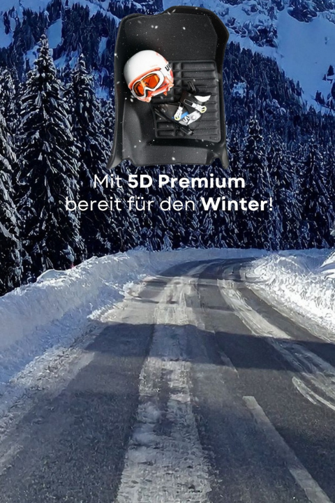 Mit 5D Premium Auto Fussmatten bereit fuer den Winter Schutz und Stil