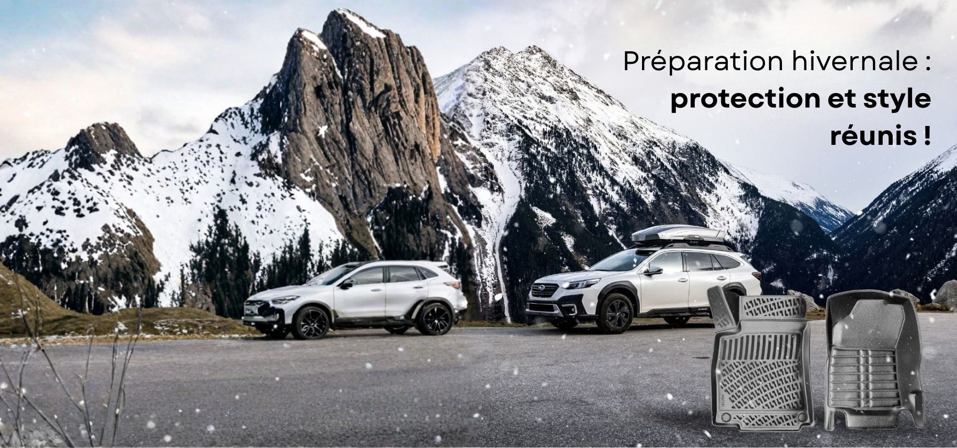 Preparation hivernale protection et style reunis avec tapis auto premium