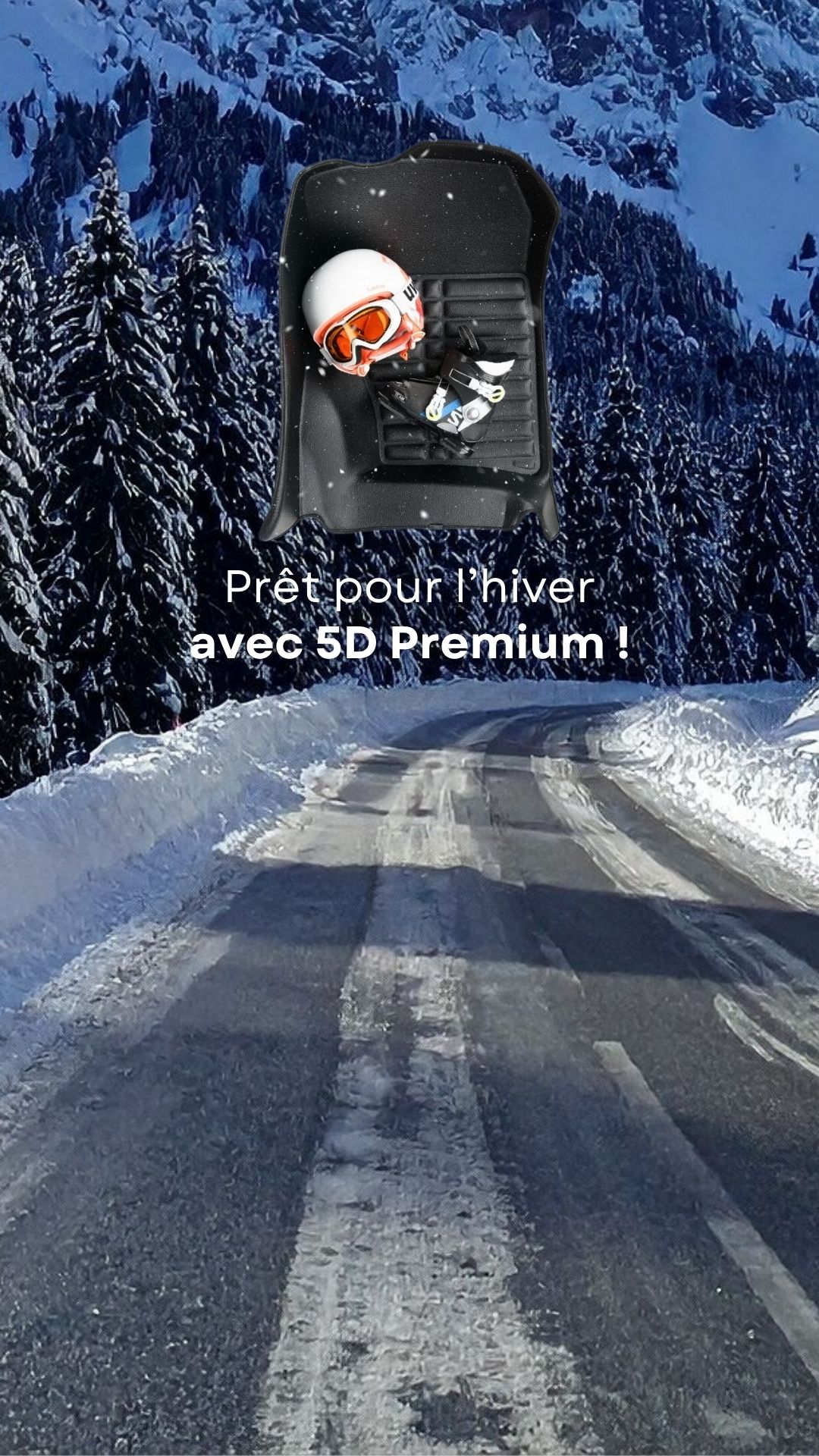Pret pour l'hiver avec tapis de sol 5D Premium protection auto