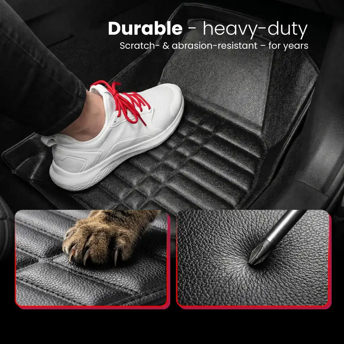 Durable 5D car floor mats designed for everyday heavy-duty use