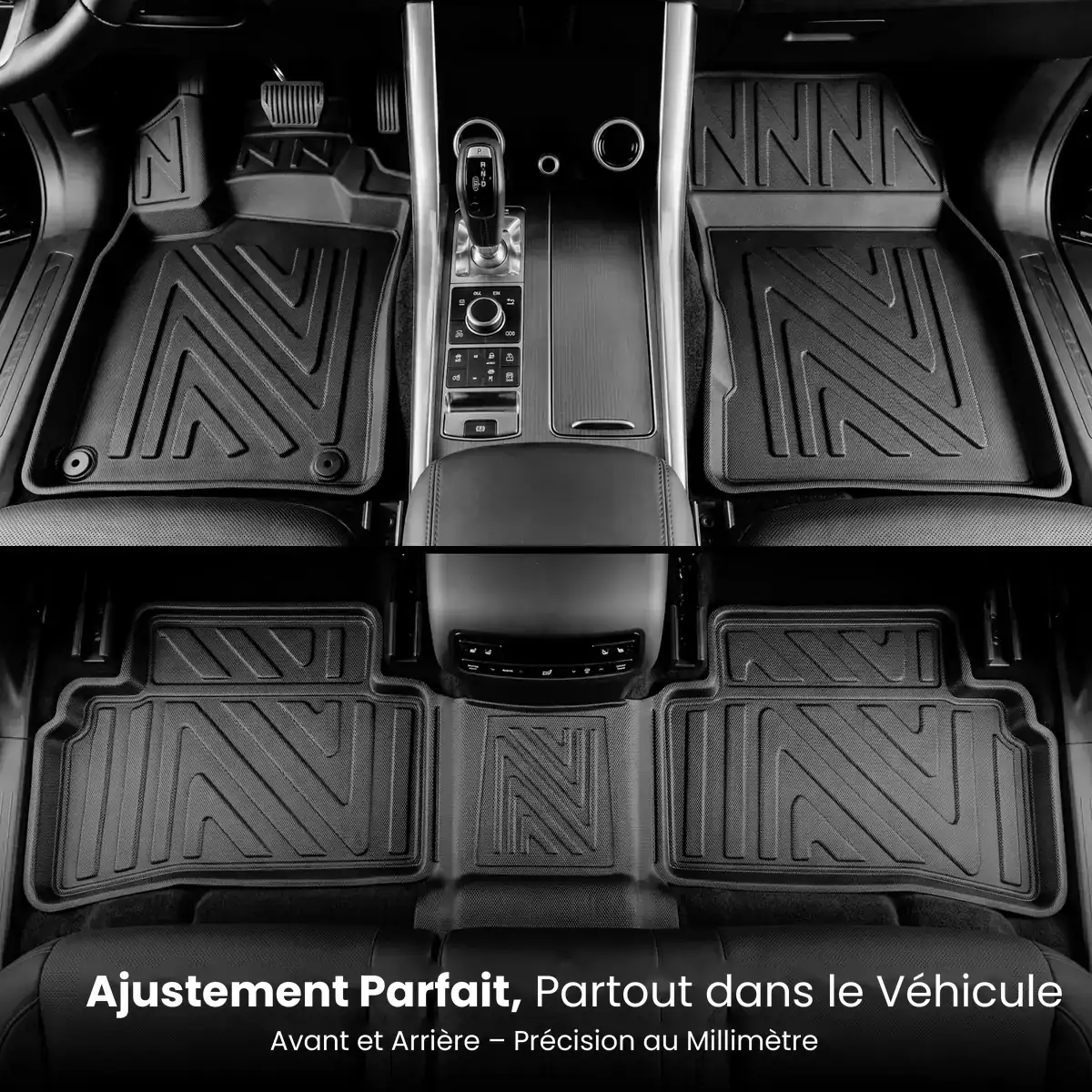 Tapis de sol auto 3D pour Renault Clio 4 2012-2019 Aspect carbone – Image 2