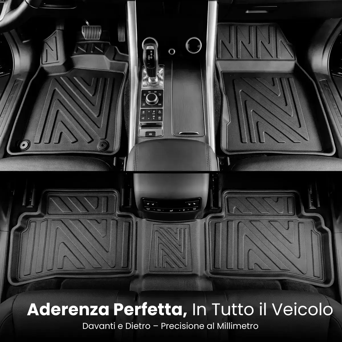 Tappetini auto 3D per Nissan Qashqai (2ª generazione) (J11) 2014-2021 effetto carbonio - immagine 7