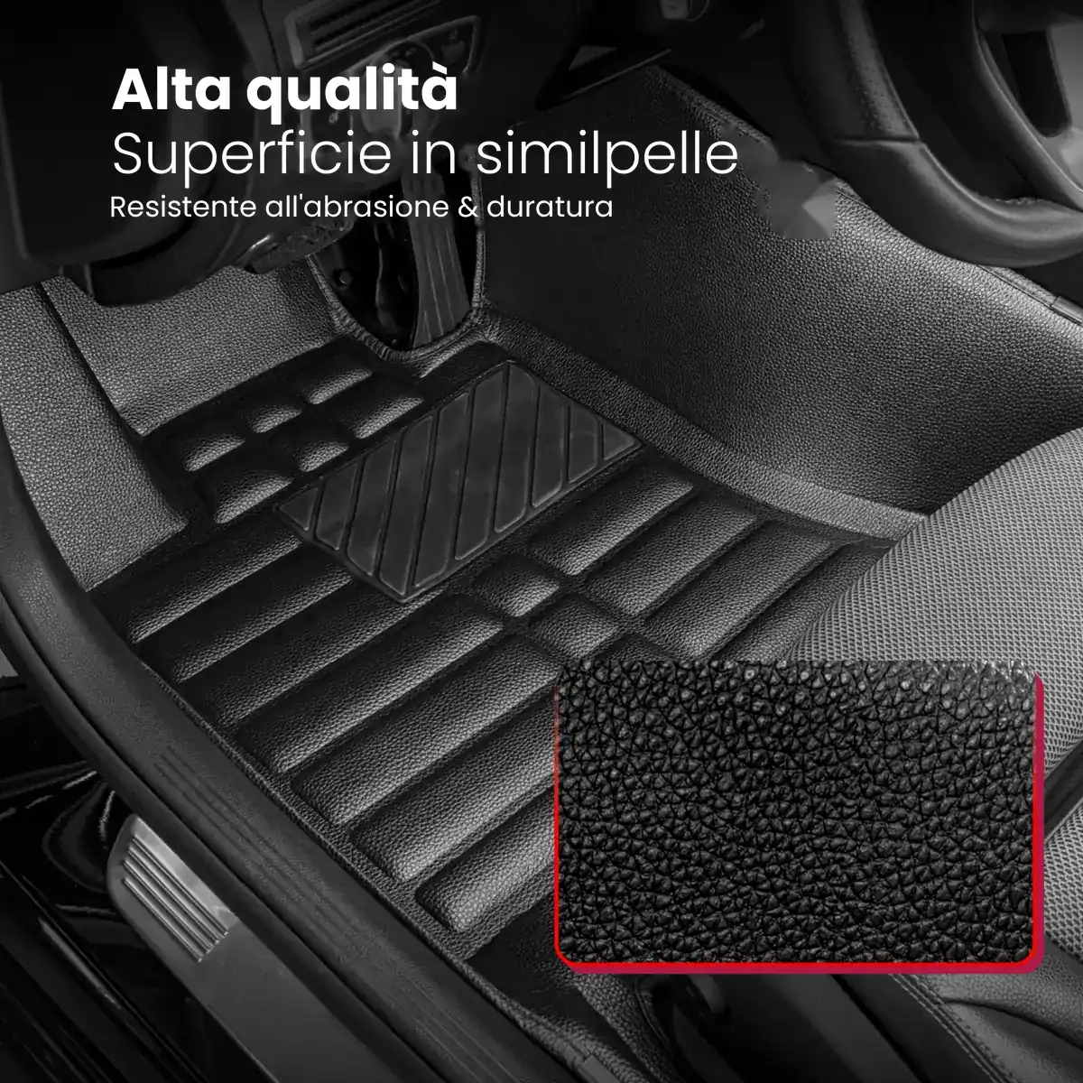 Set di tappetini auto e tappeto bagagliaio 5D Premium per BMW iX 2021-2026 - immagine 6